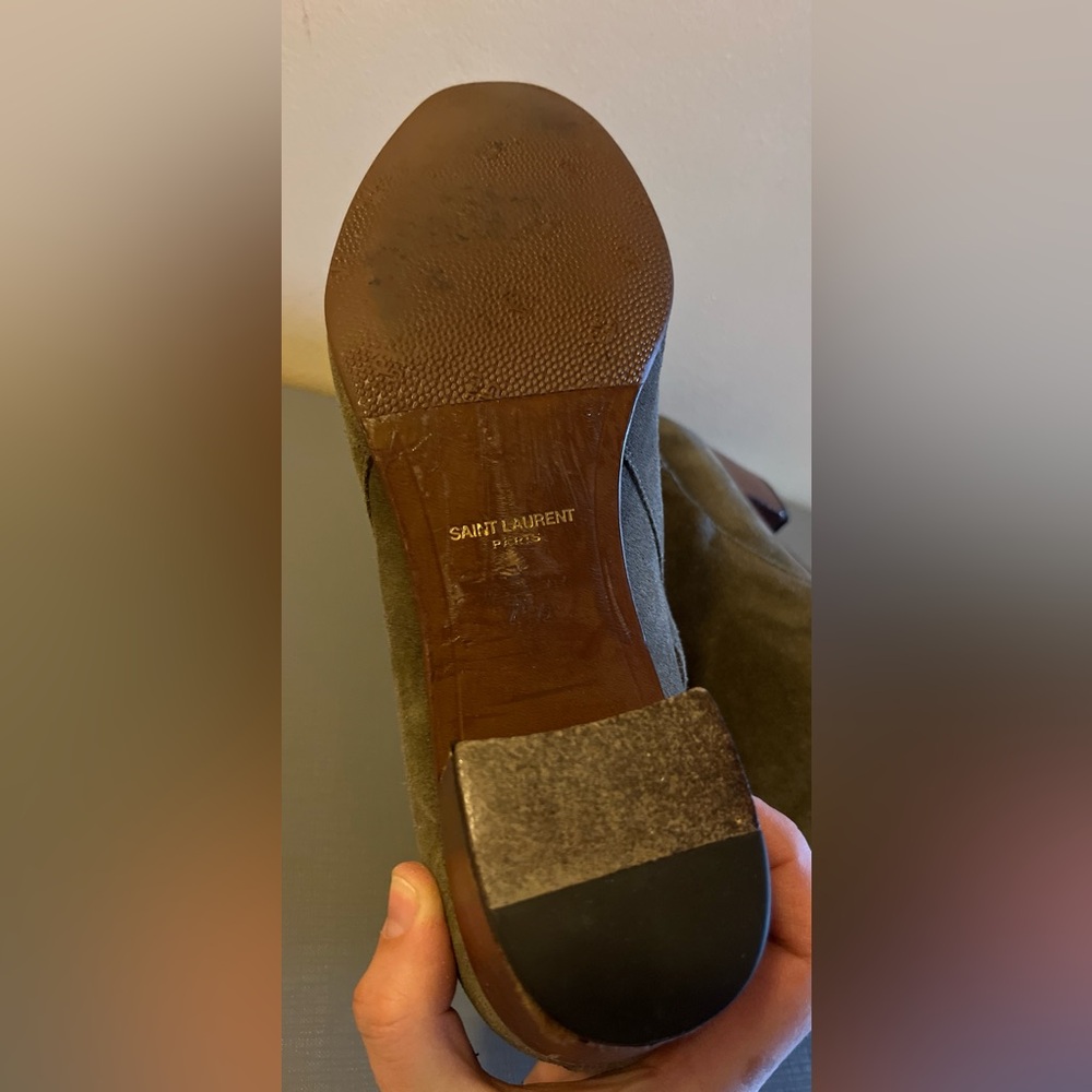 YSL Saint Laurent Blake Jodhpur Suede Bootie in Kaki Beige Suede 41.5 US 10.5🔥🔥🔥 - Picture 8 of 14